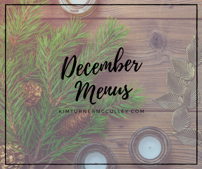 December Menus KimTurnerMcCulley.com