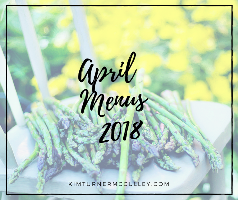 April Menus KimTurnerMcCulley.com